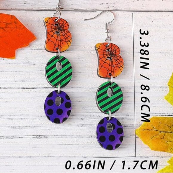 BOO Halloween Fall Earrings - Picture 4 of 4